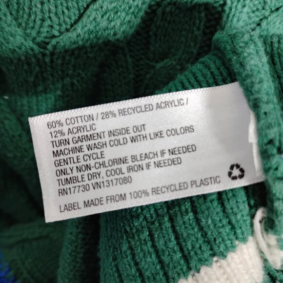 Wild Fable Color Block Vest Size Medium Green and Blue V Neck Academia Vibes - Picture 5 of 7